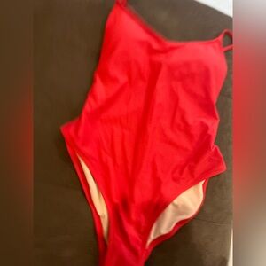 Vibrant Red One-Piece Swimsuit